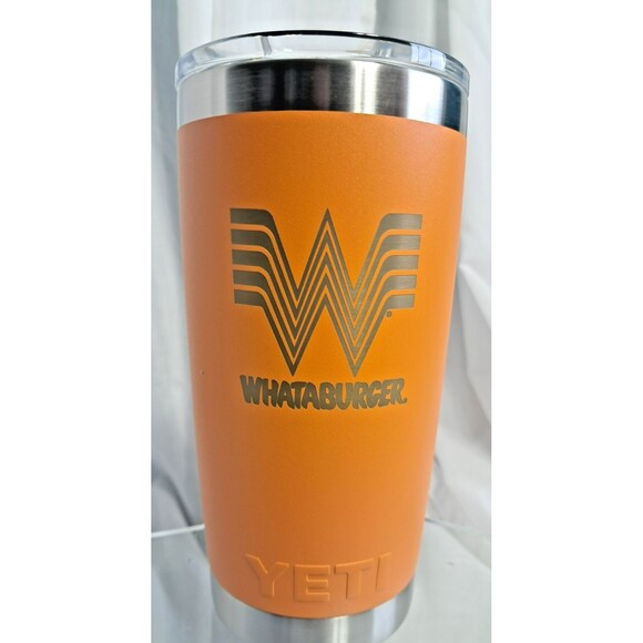 NEW Whataburger Yeti Rumbler Tumbler with Lid Orange 30oz. - Picture 2 of 6